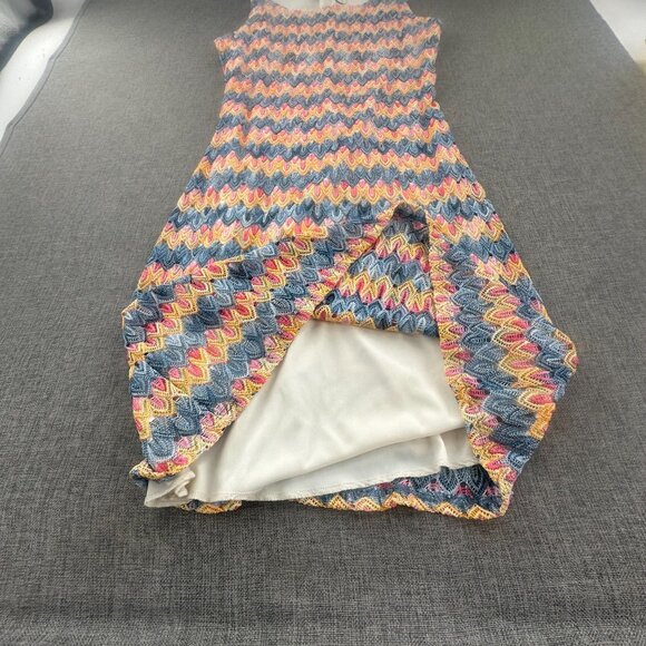 Vintage Giorgio Fiorelli Collection Knit Dress Sleeveless Multicolor Medium USA - Picture 7 of 12